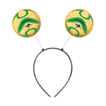 Soccer Ball Boppers - Australia (Pack of 12) boppers Australia, soccer ball boppers, Australia party favors, Australian themed accessories, sports party supplies, PVC board soccer boppers, snap-on headband boppers, soccer party decorations, Party Express Australia boppers, Australia Day accessories