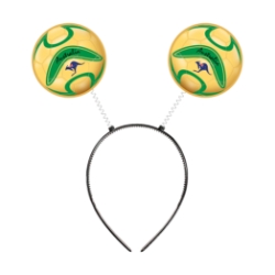 Soccer Ball Boppers - Australia (Pack of 12) boppers Australia, soccer ball boppers, Australia party favors, Australian themed accessories, sports party supplies, PVC board soccer boppers, snap-on headband boppers, soccer party decorations, Party Express Australia boppers, Australia Day accessories