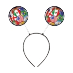 Soccer Ball Boppers - International (Pack of 12) boppers international, world flag boppers, international party favors, global soccer ball headbands, Printed PVC Board boppers, spring head boppers, snap-on headband boppers, multicultural accessories, international decorations, soccer party supplies, Party Express international boppers