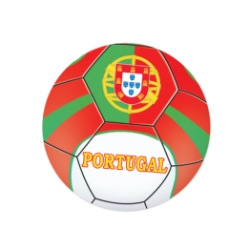 Soccer Ball Peel N Place - Portugal (Pack of 12) Portugal soccer decorations, Portuguese flag soccer decals, Portugal coat of arms décor, red and green soccer decals, armillary sphere design, thin plastic wall decals, 5¼ inch soccer stickers, Party Express Portugal decorations, international soccer party supplies
