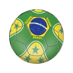 Soccer Cutout - Brasil (Pack of 12) Brazil soccer cutout, Brasil party decorations, soccer party supplies, sports theme décor, Brazil World Cup décor, double-sided soccer cutouts, soccer decorations pack of 12, Party Express soccer décor
