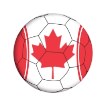 Soccer Cutout - Canada (Pack of 12) Canada soccer cutout, Canadian party decorations, soccer party supplies, Canada sports décor, Canada soccer theme, double sided soccer cutouts, soccer decorations pack of 12, Party Express soccer décor