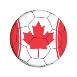 Soccer Cutout - Canada (Pack of 12) Canada soccer cutout, Canadian party decorations, soccer party supplies, Canada sports décor, Canada soccer theme, double sided soccer cutouts, soccer decorations pack of 12, Party Express soccer décor