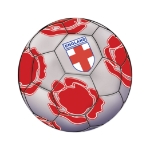 Soccer Cutout - England (Pack of 12) England soccer cutout, England party decorations, soccer party supplies, England sports décor, England soccer theme, double sided soccer cutouts, soccer decorations pack of 12, Party Express soccer décor