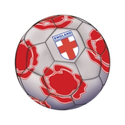 Soccer Cutout - England (Pack of 12) England soccer cutout, England party decorations, soccer party supplies, England sports décor, England soccer theme, double sided soccer cutouts, soccer decorations pack of 12, Party Express soccer décor