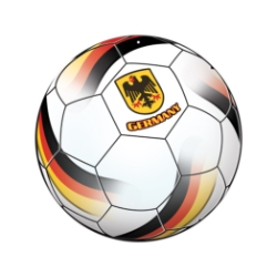 Soccer Cutout - Germany (Pack of 12) Germany soccer cutout, German party decorations, soccer party supplies, Germany sports décor, Germany soccer theme, double-sided soccer cutouts, soccer decorations pack of 12, Party Express soccer décor