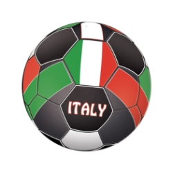 Soccer Cutout - Italy (Pack of 12) Italy soccer cutout, Italian party decorations, soccer party supplies, Italy sports décor, Italy soccer theme, double-sided soccer cutouts, soccer decorations pack of 12, Party Express soccer décor