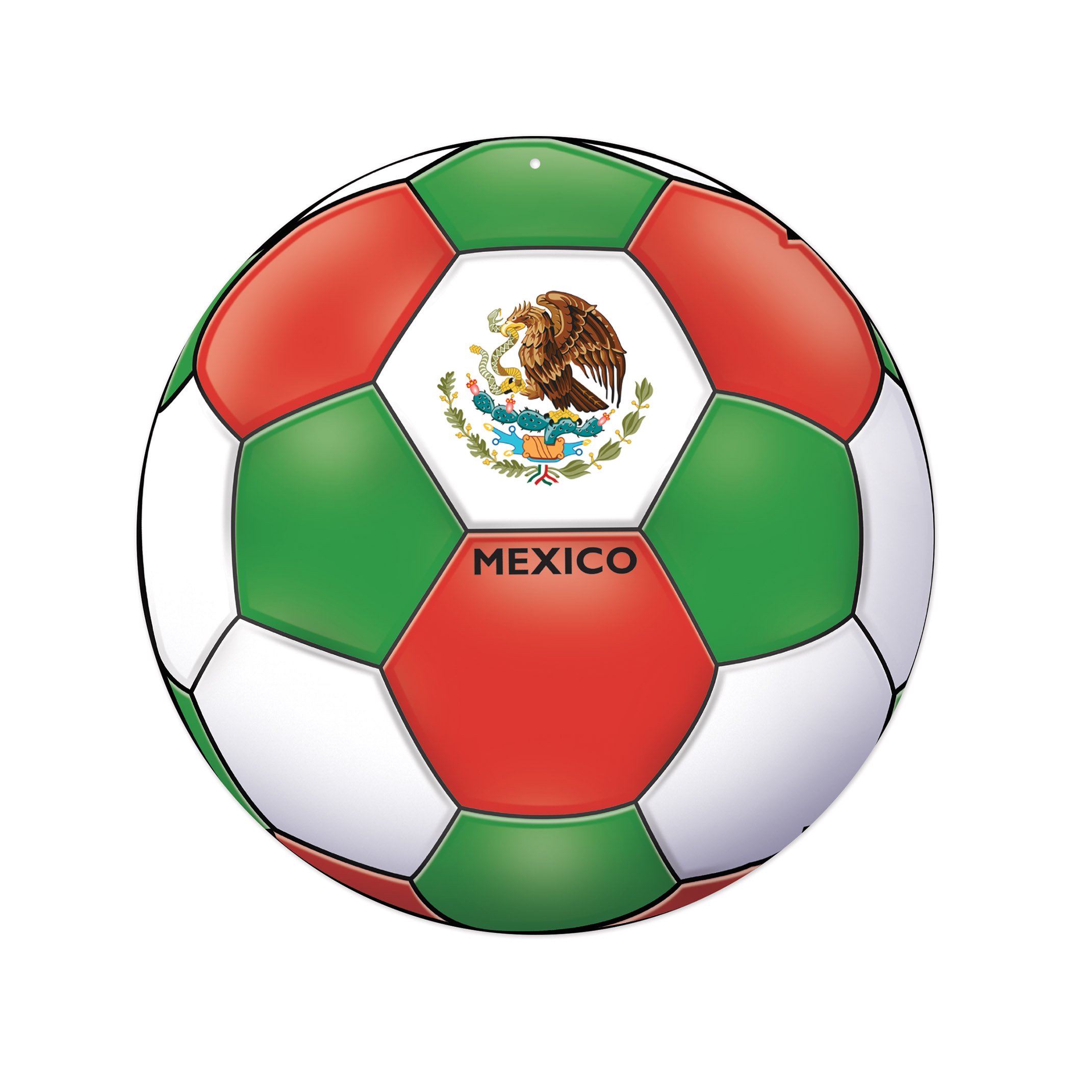 Soccer Cutout - Mexico (Pack of 12) Mexico soccer cutout, Mexican party decorations, soccer party supplies, Mexico sports décor, Mexico soccer theme, double sided soccer cutouts, soccer decorations pack of 12, Party Express soccer décor