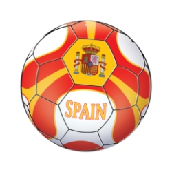 Soccer Cutout - Spain (Pack of 12) Spain soccer cutout, Spain party decorations, soccer party supplies, Spain sports décor, Spain soccer theme, double-sided soccer cutouts, soccer decorations pack of 12, Party Express soccer décor