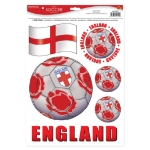 Soccer Peel 'N Place - England (Pack of 12) england soccer decorations, soccer peel n place england, english soccer decals, england party supplies, england themed décor, reusable soccer stickers, england fan gear, soccer wall decals england, sports party decorations, england soccer party