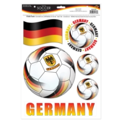 Soccer Peel N Place - Germany (Pack of 12) germany soccer decorations, soccer peel n place germany, german soccer decals, germany party supplies, german themed décor, reusable soccer stickers, germany fan gear, soccer wall decals germany, sports party decorations, germany soccer party