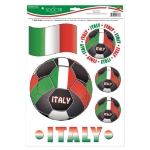 Soccer Peel 'N Place - Italy (Pack of 12) italy soccer decorations, soccer peel n place italy, italian soccer decals, italy party supplies, italian themed décor, reusable soccer stickers, italy fan gear, soccer wall decals italy, sports party decorations, italy soccer party