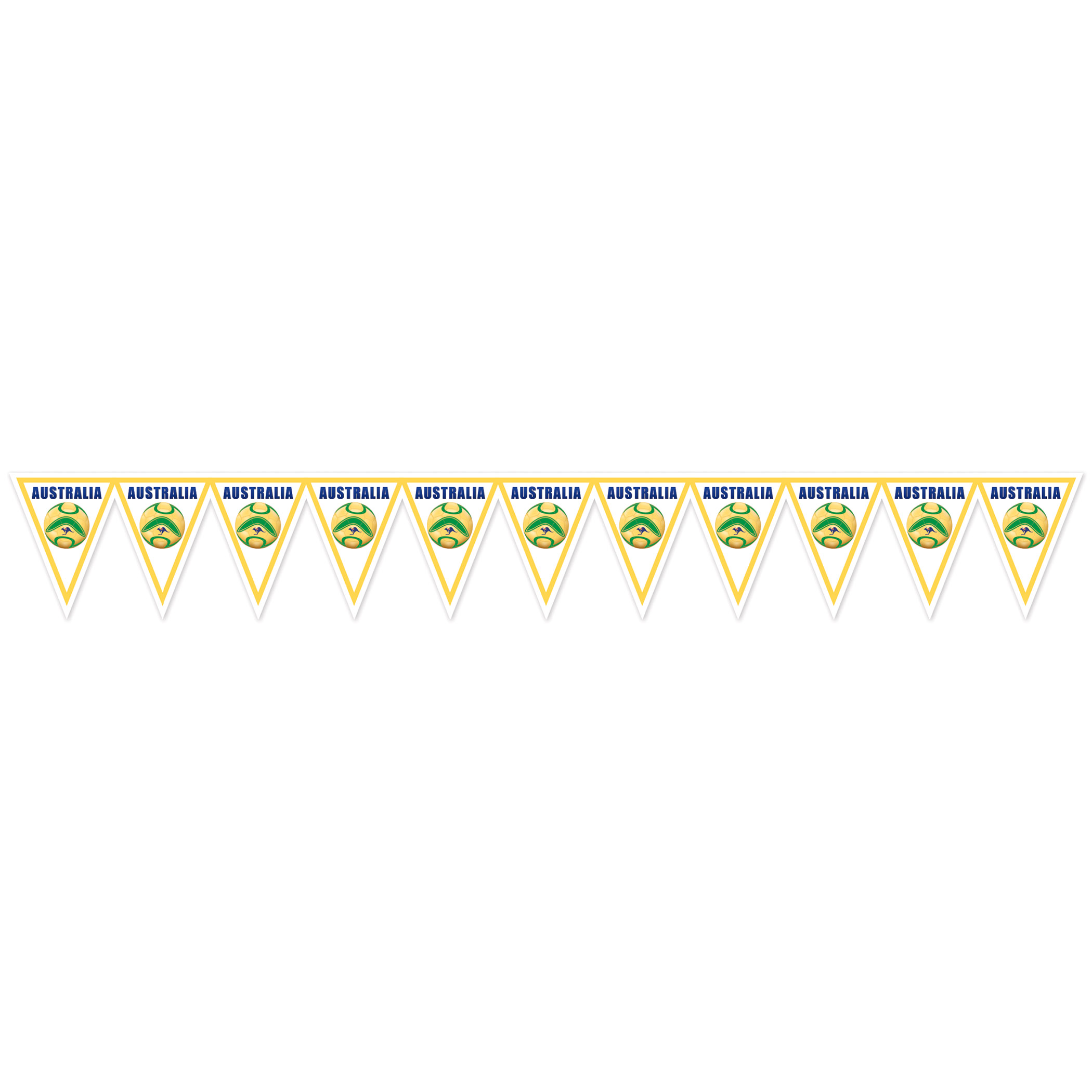 Soccer Pennant Banner - Australia (Pack of 6) Australia pennant banner, Australian flag banner, Australia soccer decorations, Aussie party supplies, Australia themed décor, World Cup Australia décor, soccer party decorations, international party décor, Australian event decorations, Party Express Australia banner