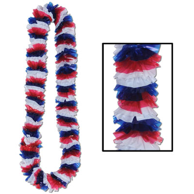 Patriotic Soft-Twist Poly Leis for the 4th of July