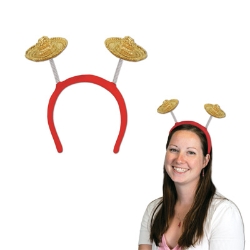 Sombrero Hat with Red Heandand