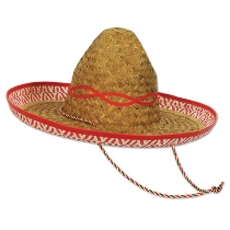 Sombrero with Red Trim and band