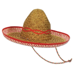 Sombrero with Red Trim and band