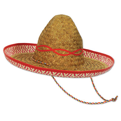 Sombrero with Red Trim and band