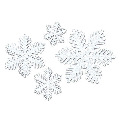 Sparkle Snowflakes glittered decoration for Christmas or Holiday party or event. 