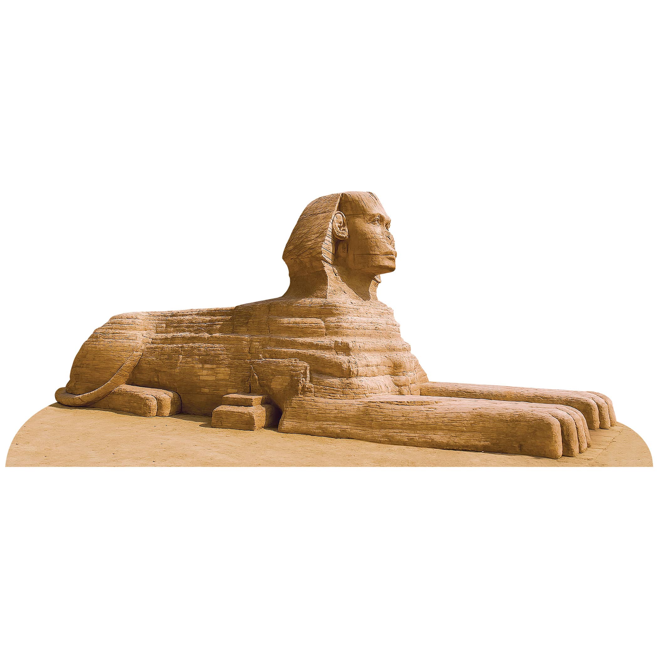 Sphinx Stand-Up (Pack of 4) sphinx stand up, Egyptian stand up, cardboard Egyptian decoration, large sphinx prop, 33 x 6 ft stand up, Egyptian party supplies, ancient Egypt decorations, Party Express stand ups, pack of 4 props