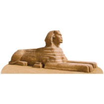 Sphinx Stand-Up (Pack of 4) sphinx stand up, Egyptian stand up, cardboard Egyptian decoration, large sphinx prop, 33 x 6 ft stand up, Egyptian party supplies, ancient Egypt decorations, Party Express stand ups, pack of 4 props