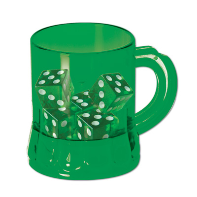 St Patricks Day Mug Shot with Dice