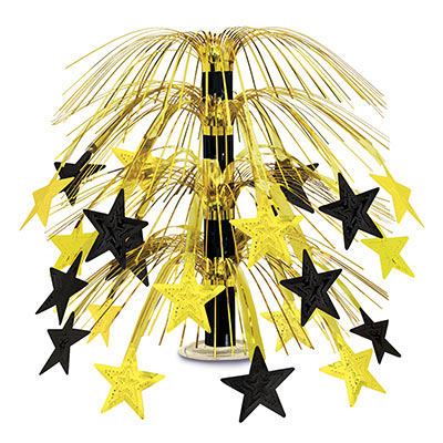 Black and Gold Star Cascade Centerpiece