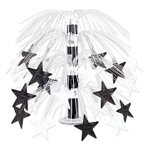 Black and White Star Cascade Centerpiece