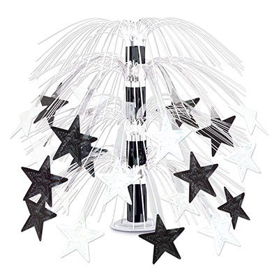 Black and White Star Cascade Centerpiece