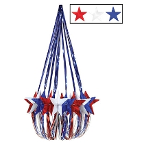 Red, White and Blue Star Chandelier 