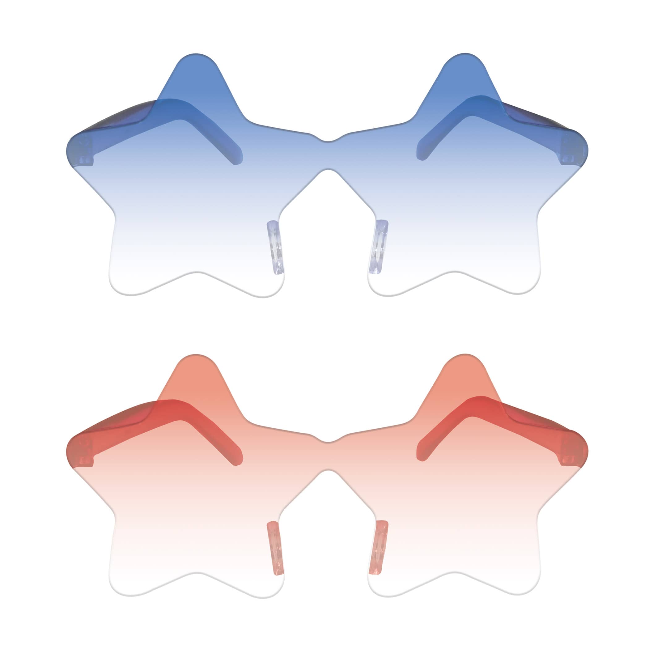 Red and Blue Star Glasses