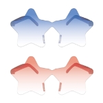 Red and Blue Star Glasses