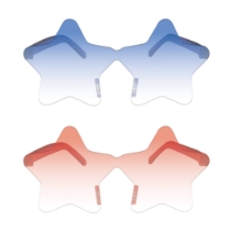 Red and Blue Star Glasses