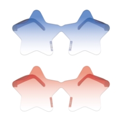 Red and Blue Star Glasses