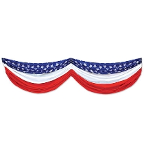 Red, White and Blue Stars & Stripes Fabric Bunting for 4th of July