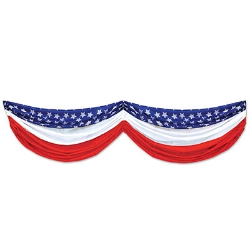 Red, White and Blue Stars & Stripes Fabric Bunting for 4th of July