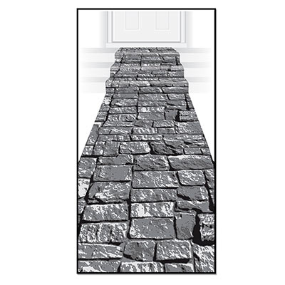 Stone path fabric aisle runner decoration
