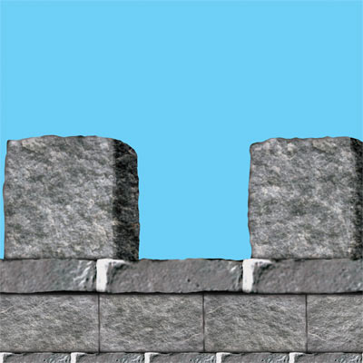 Stone Wall Border printed on thin plastic material.