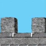 Stone Wall Border printed on thin plastic material.