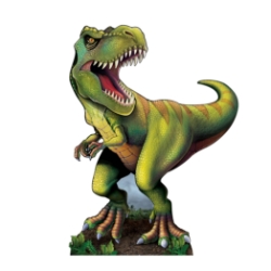 T-Rex Stand-Up (Pack of 4) t-rex stand up, tyrannosaurus stand up, dinosaur stand up, cardboard dinosaur decoration, large dinosaur prop, 6 ft dinosaur stand up, dinosaur party supplies, Jurassic decorations, Party Express stand ups, pack of 4 dinosaur props