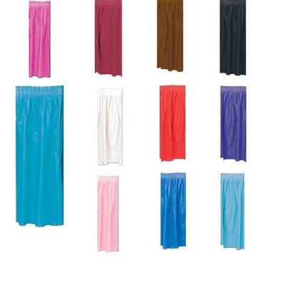 choose your color plastic table skirting