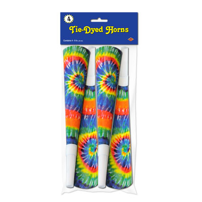 Tie-Dyed Party Horns