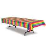 Colorful Striped Tie-Dyed Table Cover 