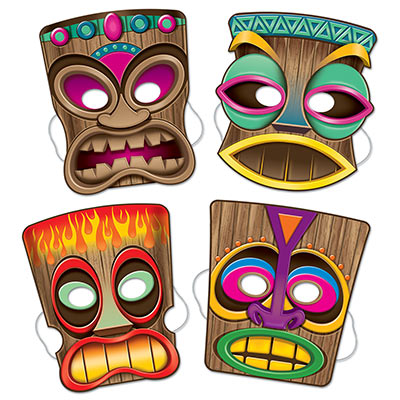 Tiki Fun Photo Masks for a Luau