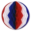 Tissue Ball (Pack of 12) patriotic, large, tissue, honeycomb, ball, red, white, blue, july 4th, 4th of july 