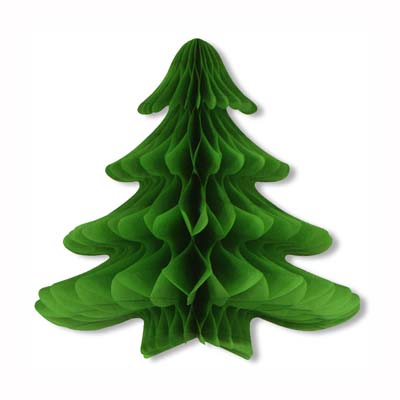 Green Tissue Hanging Christmas Tree