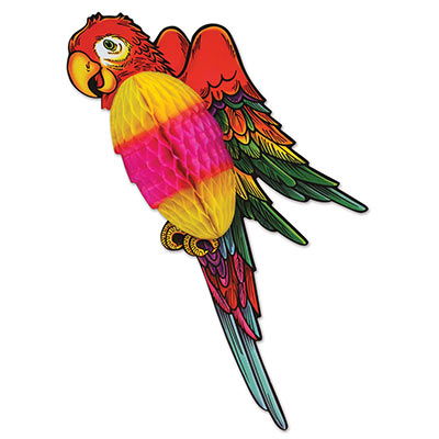 Tissue Parrot made with bright colors.