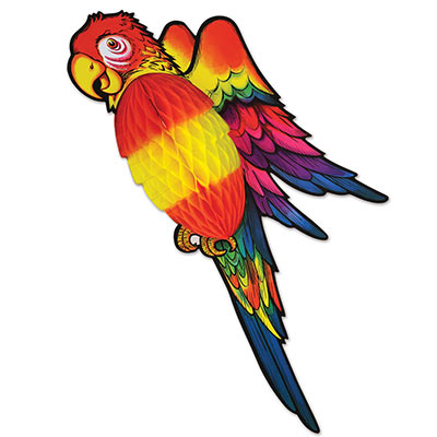 Colorful Tissue Parrots made with bright colors in grand detail.
