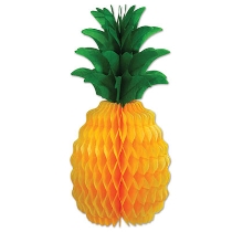 Tissue Pineapples made of tissue material for a luau event.