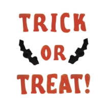 Trick Or Treat Gel Clings (Pack of 12) trick or treat gel clings, Halloween window clings, orange trick or treat décor, black bat decorations, gel cling sheets, Halloween party supplies, reusable window decorations